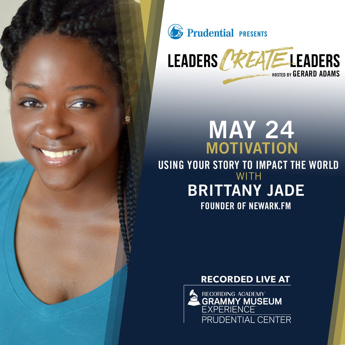 ABFCreative's tweet image. Learn what motivated Brittany Jade to launch @NewarkRadioCoop ? Be in the room as she shares her story, click here for tix buff.ly/2La99Tm #LeadersCreateLeaders #GRAMMYMusuemExp #WCW