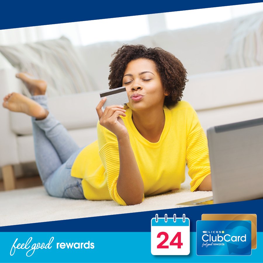 Clicks_SA's tweet photo. ClubCard members, your cashback will be loaded TODAY! How will you be spending your #FeelGoodRewards?
Check your points balance now > https://t.co/6PnsiUCUBC https://t.co/VkvkWecG8K