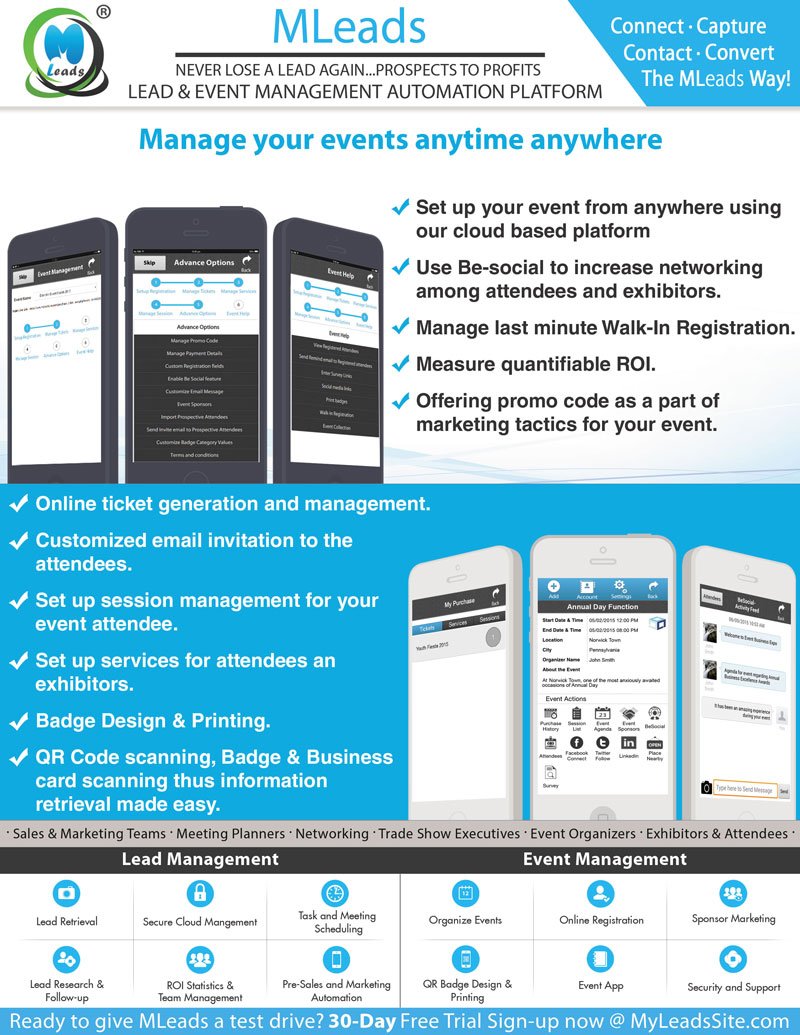 MLeadsApp's tweet image. Info graphics: Your events are about to get smarter #infographics #event #smartevent