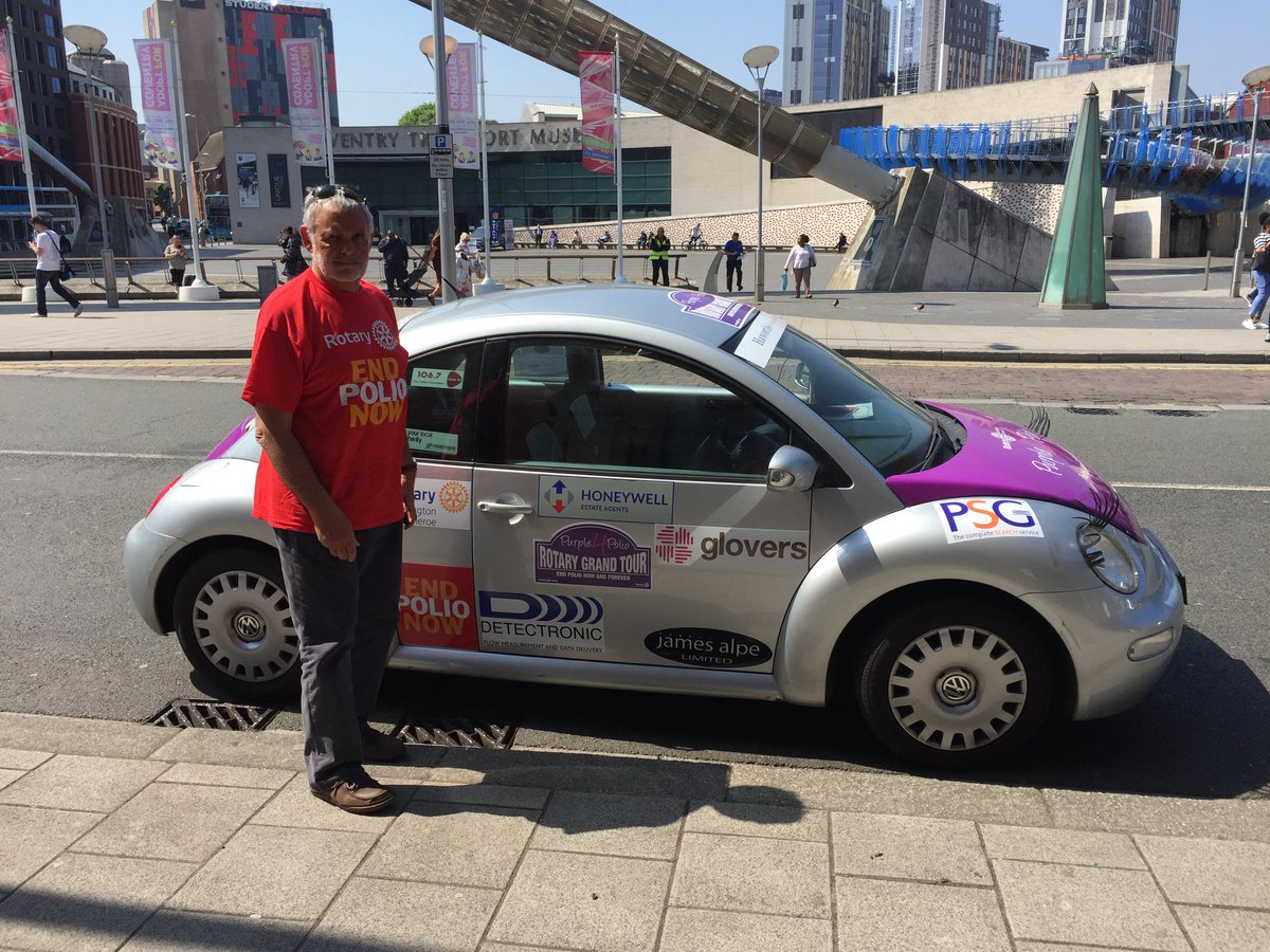 CancerBikeMan's tweet image. Nightmare roadworks all around checkpoint #20 @CovTM but we made it! @RotaryGBI @ClitheroeRotary @malcrotary @EndPolioNow #rotarygrandtour