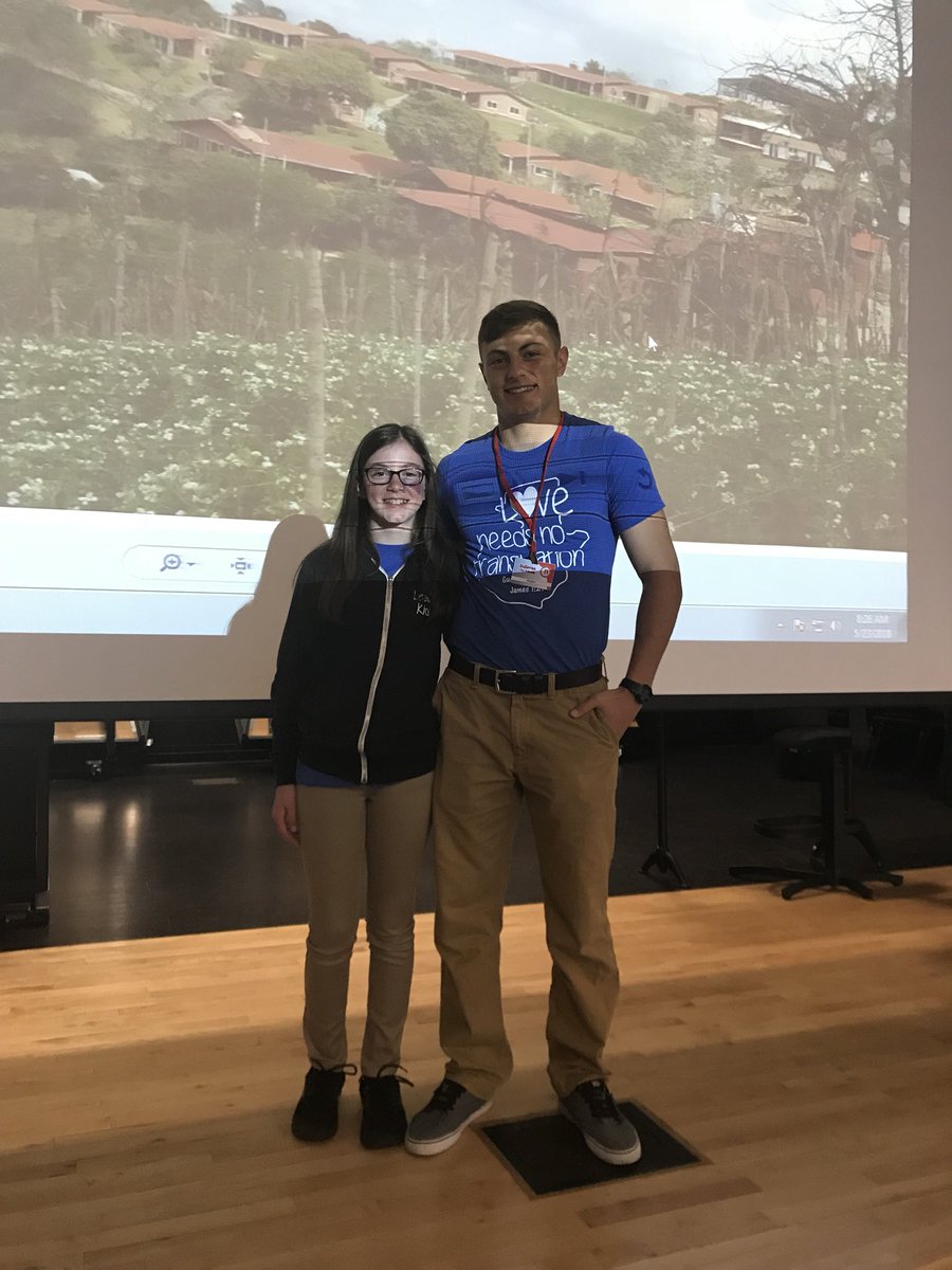 Bellevue City School students Hailey (6th) and Hunter (12th) shared their experiences from their recent family mission trip to Guatemala by presenting to the entire 6th grade class this morning #RealLifeExperiences  #Family