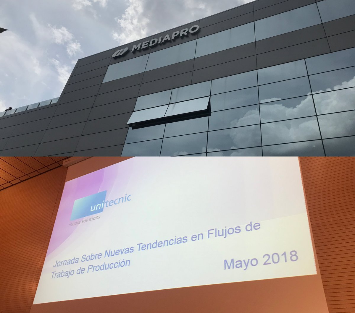 Object_Matrix's tweet photo. Excelente e interesante la jornada de hoy sobre nuevas tendencias en flujos de trabajo de producción llevada acabo gracias a #Unitecnic y en la que se encuentra nuestro CTO @FranciscoOntoso y otros partners tecnológicos más destacados. 
#MediaFocusedPrivateCloud #SecuredParking https://t.co/nauxBSSQuy
