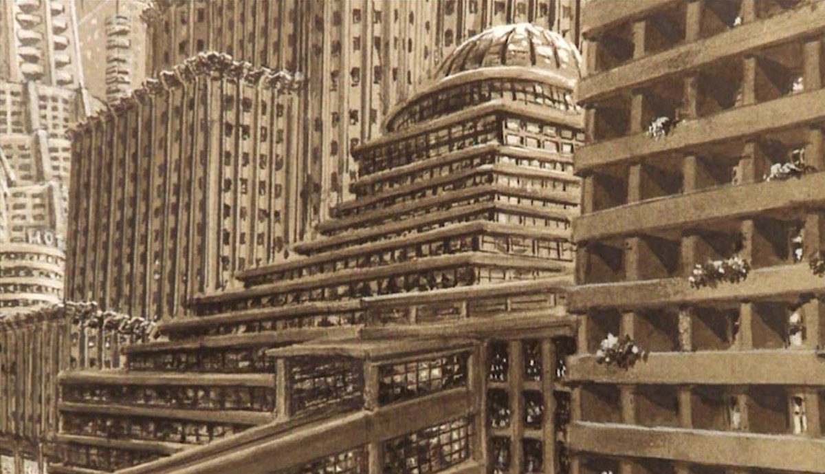 Stargazer_KEA's tweet photo. Sketches by Erich Kettelhut for Metropolis (1927) Directed by Fritz Lang https://t.co/mZqs3PBJG9