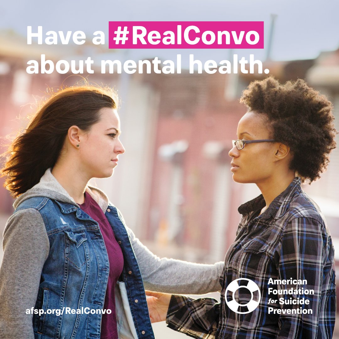afspnational's tweet photo. "The more we share, the easier it is to heal and live a healthy life." #RealConvo https://t.co/gKYbJ0A5xV https://t.co/xBRKm2bJ2b