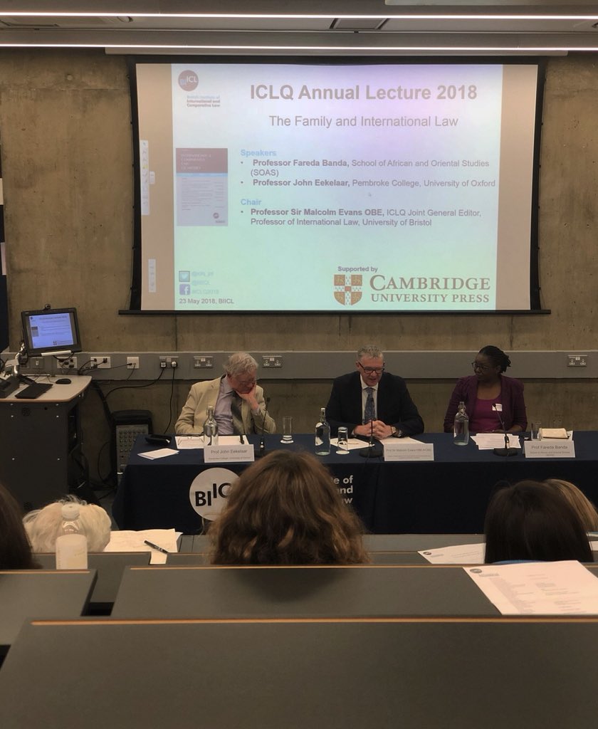 A great lecture this evening at <a href="/BIICL/">BIICL</a> examining the concept of “family” in international human rights law. Very happy to be back where I first interned and seeing familiar faces. #ICLQ2018