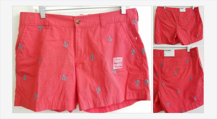 LornajaneCosign's tweet photo. Perfect Beach Summer shorts ~> Old Navy Embroidered Anchor Shorts Size 10 Coral With Blue Anchors | eBay #Nautical #SummerFashion #Shopping #eBayAlwaysOpen 
https://t.co/lcZ2hMWr17
(Tweeted via https://t.co/9J1lUv4LcV) https://t.co/24lUgVg4xM