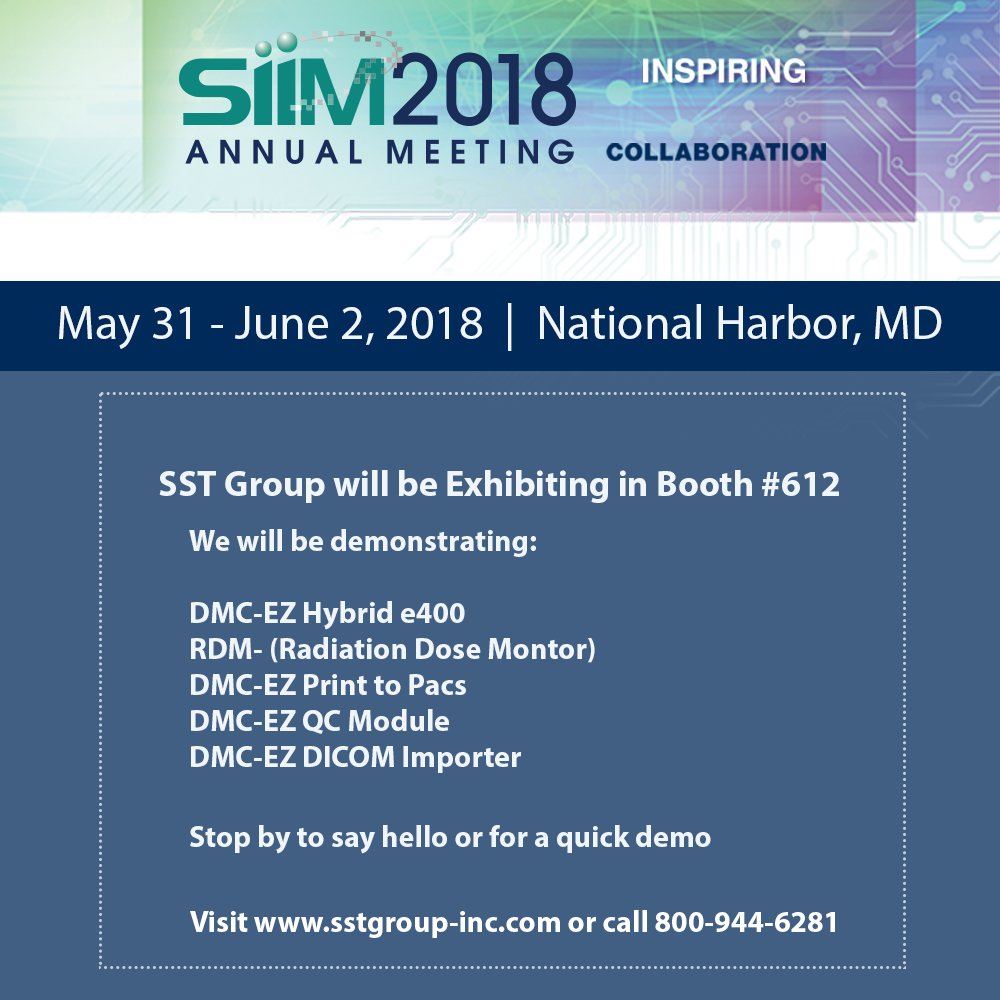 SSTGroupinc's tweet photo. SST Group at SIIM 2018 - https://t.co/EzF9vCpDic - https://t.co/wzoT5g2bUd