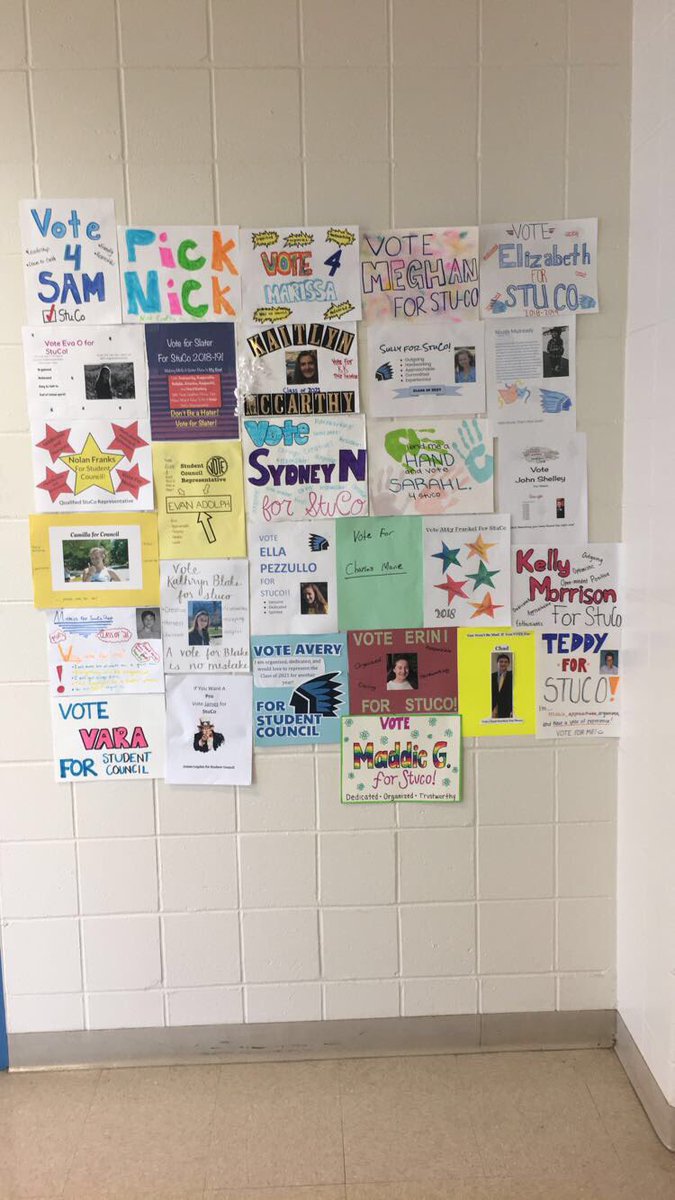 MedStuCo's tweet photo. Check out these posters! StuCo elections for all grades will be Tuesday 5/29 during 5th period. Good luck to all of the candidates! https://t.co/ueEniQMNBp