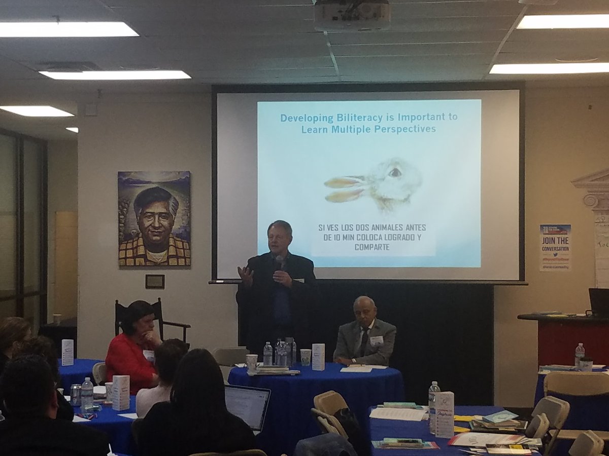 D33IndianKnoll's tweet image. Dr. Kathy and Manuel Escamilla presenting with Dr. Jim Cummins at the ARC conference! #D33Pride #BeyondTheBasal