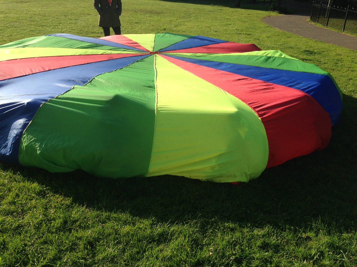 202 Brownies had a fun night enjoying the weather in the park tonight with the parachute and using the survival skills learnt at <a href="/PGLTravel/">PGL Schools & Groups</a> Dalguise by using the flint and steel to make mini fires.