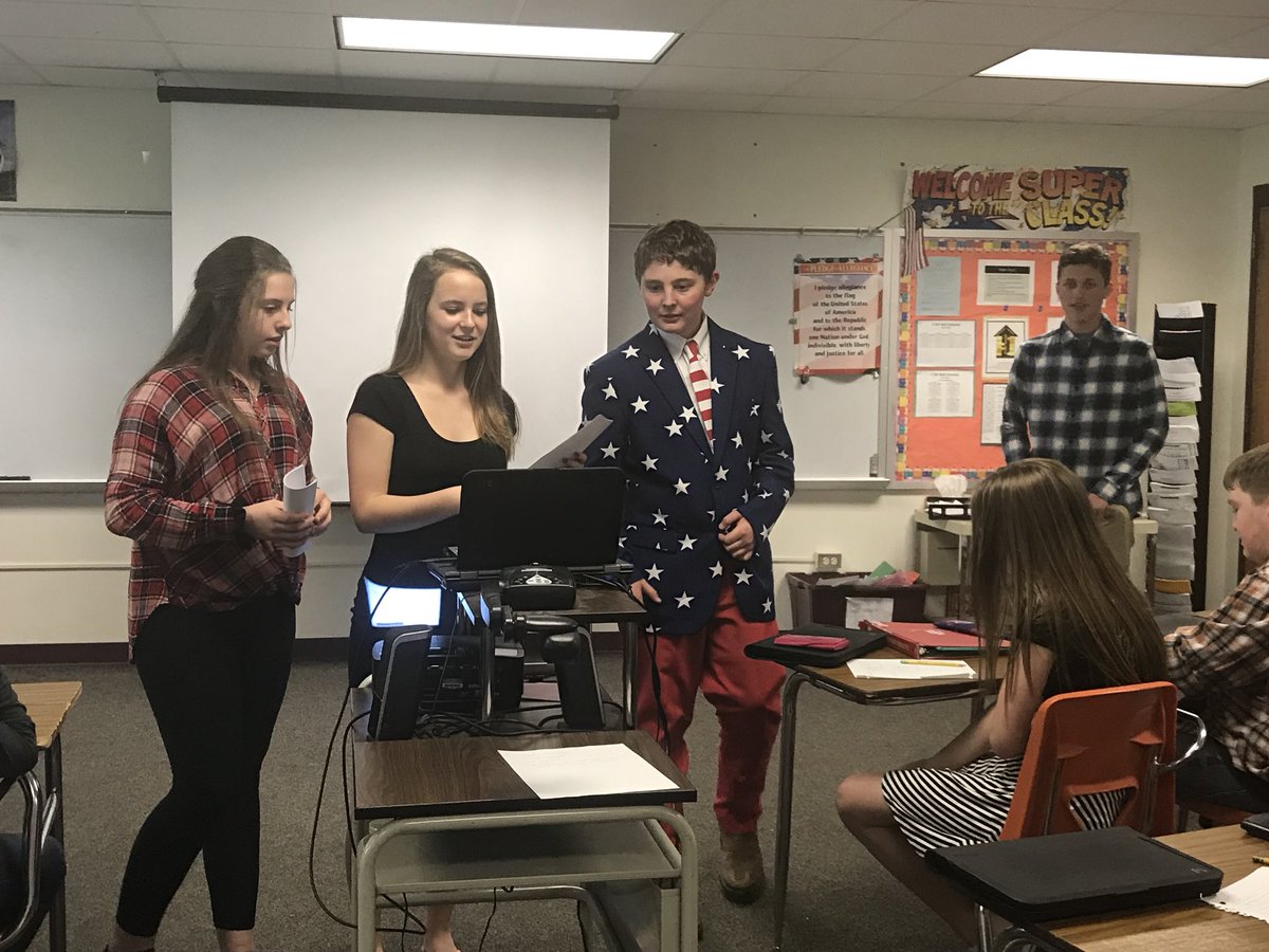 CMS_CSouth's tweet photo. Polynomial mini lesson presentation.  8th graders all dressed up to present their lesson! https://t.co/7jZuUkBIgG