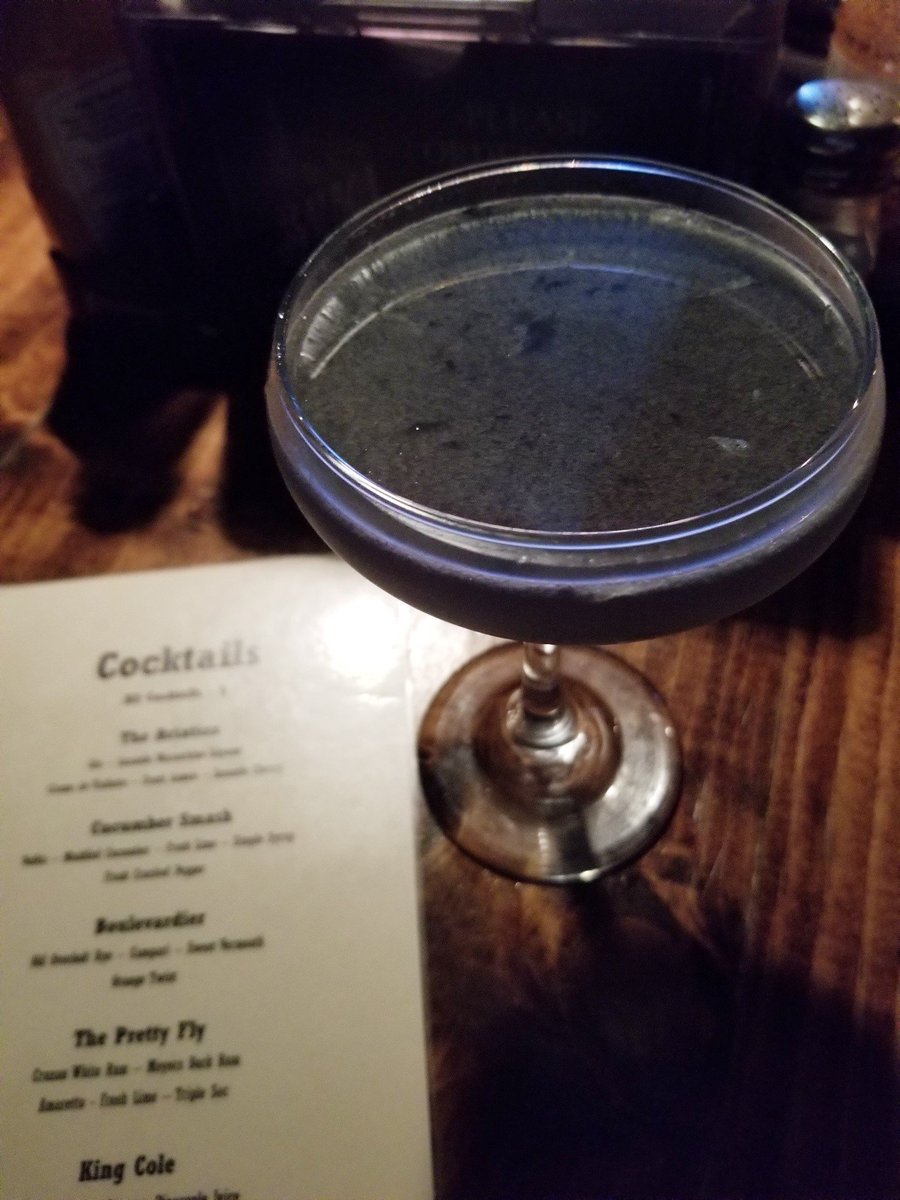 onceinfullspoon's tweet photo. "The Aviation" cocktail @TheBalboaSD is made with luxardo maraschino liqueur, crème de violette, fresh lemon, gin, and luxardo cherry. It's delightfully light and refreshing, not overly sweet. Read more about it on our blog 👉 https://t.co/rK2jIg7N2U. https://t.co/l2r7SM0jxv