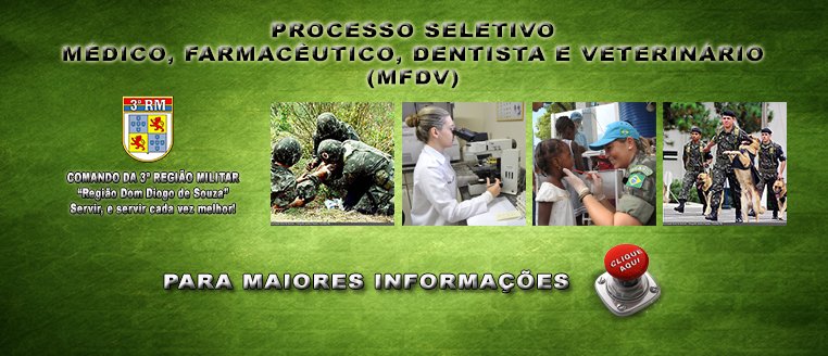 CmdoCMS's tweet image. Processo Seletivo 2019 para Oficiais Temporários das Forças Armadas, no estado do Rio Grande do Sul - Médicos, Farmacêuticos, Dentistas e Veterinários. Inscrições: 01 a 30 de junho de 2018. Acesse: 3rm.eb.mil.br @CmdoCMS @exercitooficial #serviçomilitar #3rm