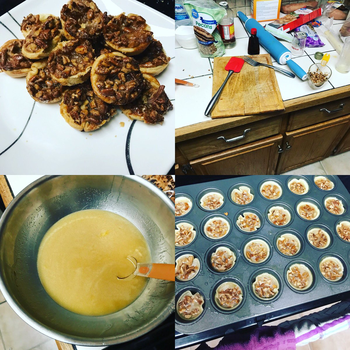 #PecanPies for dad today! #OkMaybeForMeToo #AddWhipp #yum #dessert #sugar #baking