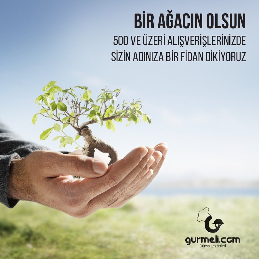 500 TL ve üzeri alışverişlerinizde adınıza bir fidan dikiyoruz. Kampanyamıza katılan herkese özel bir mail ile katılım sertifikamız gönderilecektir. 🌱 #GurmeEli #gurmeli #BirFidanDik #Kampanya #Doğa #BirAğacınOlsun