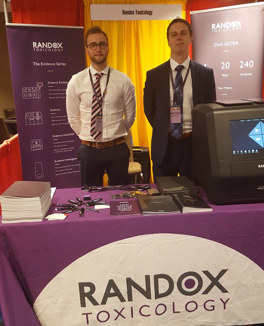 Randox_Tox's tweet photo. It's the last day of ASCLD! Make sure to visit our booth and don't miss the chance to see the most advanced screening technology on the market, the Evidence MultiSTAT. #ASCLD2018 https://t.co/n6yPMdywc0