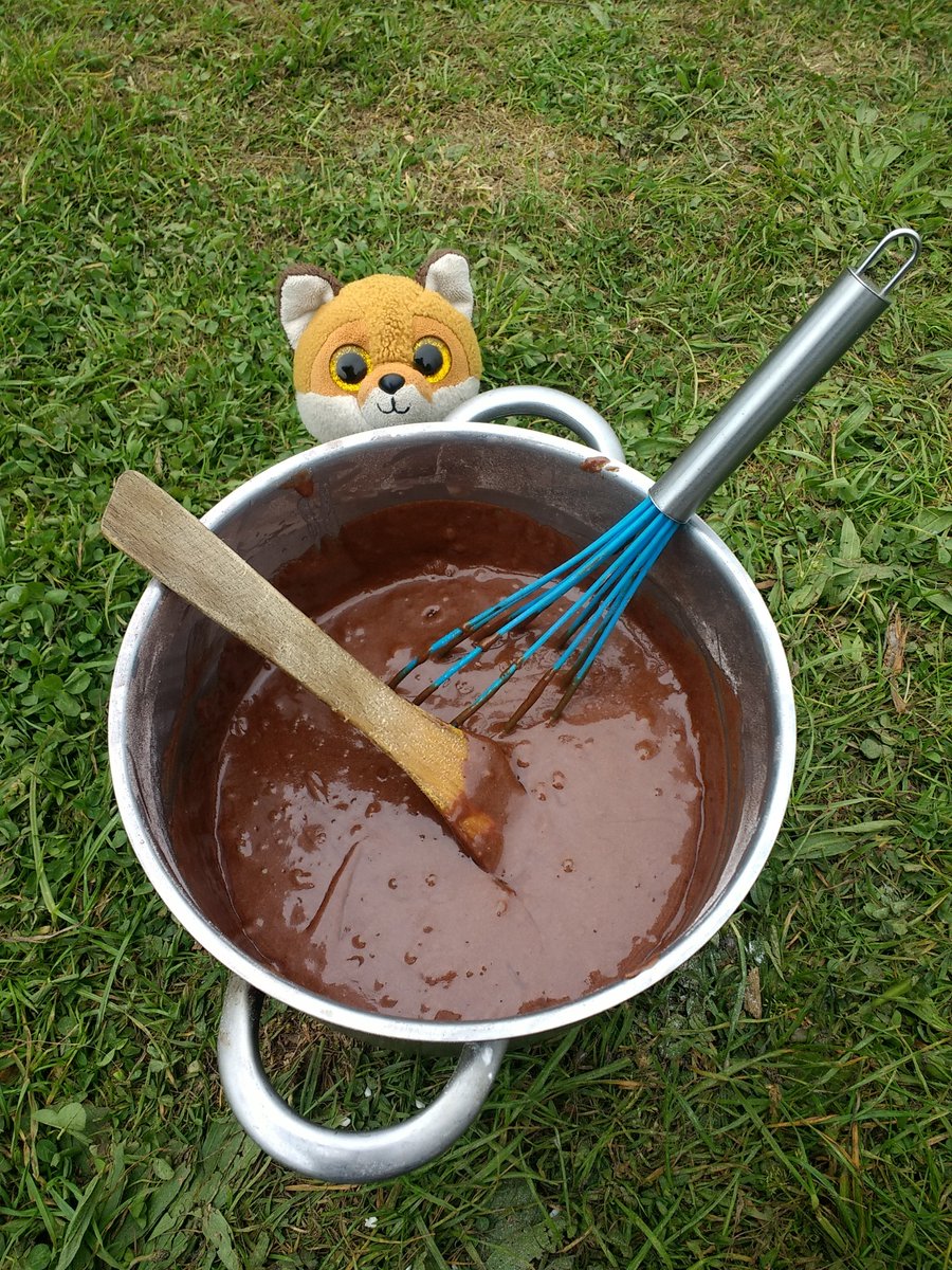 BasTheFox's tweet photo. Yummy chocolate gloop! #BakingWithBas https://t.co/Osihwf9NHE