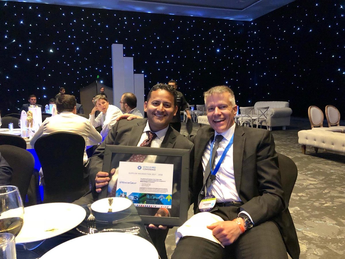 WencorGroup's tweet photo. Wencor Group is happy to accept the Supplier Recognition Award from the airlines at the 2018 CCMA &amp; MRO Conference for excelling in: 
-Customer Support
-Turn-Around Time
-Quality Service 
We are thrilled to have achieved one of the highest scores on an evaluation by the airlines! https://t.co/e5tker5vgb