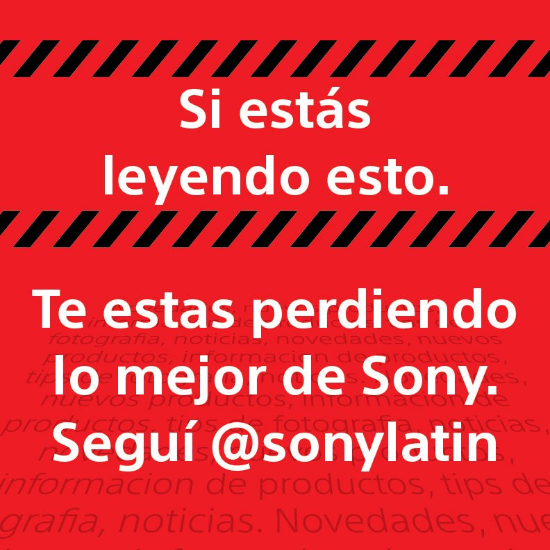 ¿Todavía no nos seguís? El canal oficial de Sony América Latina ahora es @sonylatin y te estamos esperando. https://t.co/SUHWwxl4td