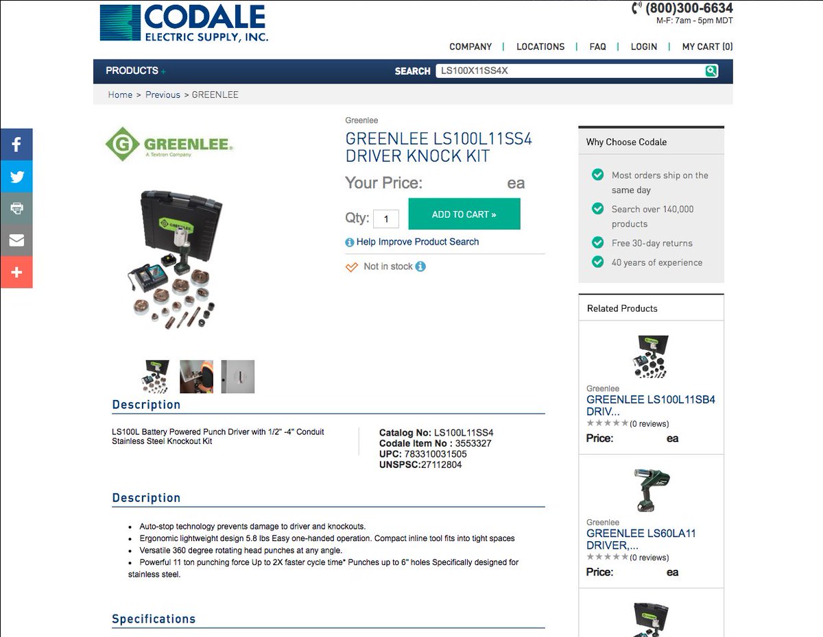 DistributorData's tweet photo. DDS now has brand new @GreenleeTextron product content! With over 300 new products, updated images and videos added to our ever-expanding database, we continue to help distributors like you! Checkout @CodaleElectric and see the #DDSdifference https://t.co/3FkFKw77u4