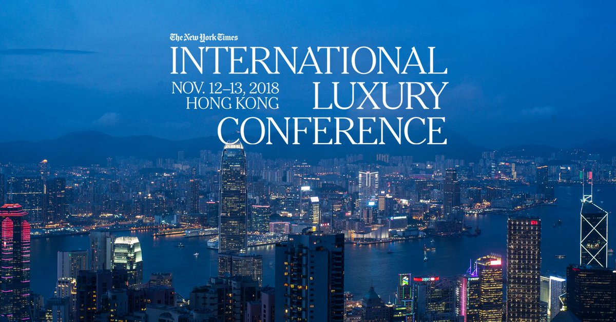 The NYT Luxury Conference takes place in Hong Kong, Nov 12-13. Speakers include Richard Liu (JD.com ), Remo Ruffini (Moncler), Ian Rogers (LVMH), Cedric Charbit (Balenciaga), Jennifer Woo (Lane Crawford Joyce Group) and more. #nytluxury goo.gl/v4P5Gu