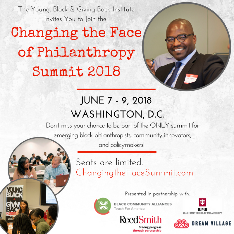 YBGB_Institute's tweet photo. Registration for the 2018 Changing the Face of Philanthropy Summit closes this FRIDAY! Reignite your passion with us June 7-9th. We would love to have you! Learn more, here: https://t.co/0dPkR1qsRw #BlackPhilanthropy #Philanthropy #CivicLeader #CivicEngagement #Changemaker https://t.co/prn4y0gpYO