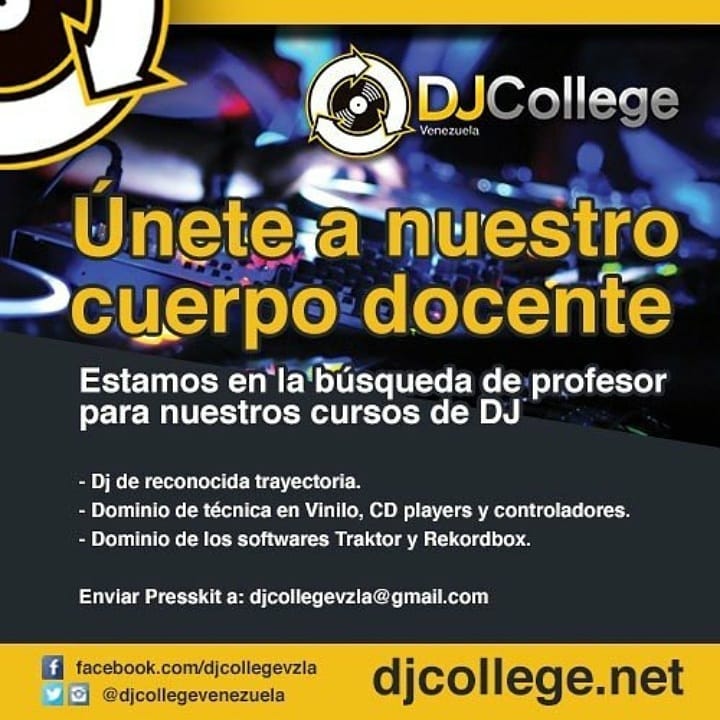 ¿Quieres ser parte de nuestros #FacilitadoresDjCollege? Envíanos tu Presskit al correo 📩djcollegevzla@gmail.com