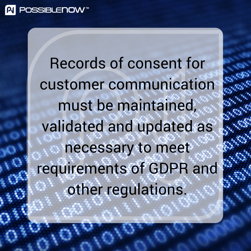 possiblenow's tweet photo. Did you know: Records of #consent for customer communication must be maintained, validated & updated as necessary. https://t.co/CkMd6aced2 #GDPR #TCPA #CASL #eprivacy #compliance #marketing #possiblenow #data #donotcontact https://t.co/hxqz0qaMEV