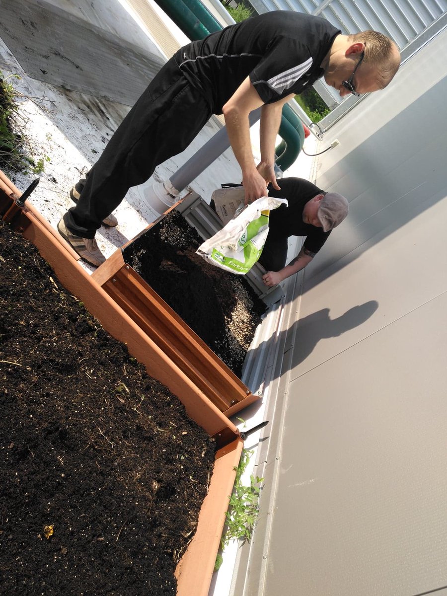 chefdrewhall's tweet photo. The rooftop chili garden is underway here @MeridianCtre https://t.co/DLQVwpxo2v