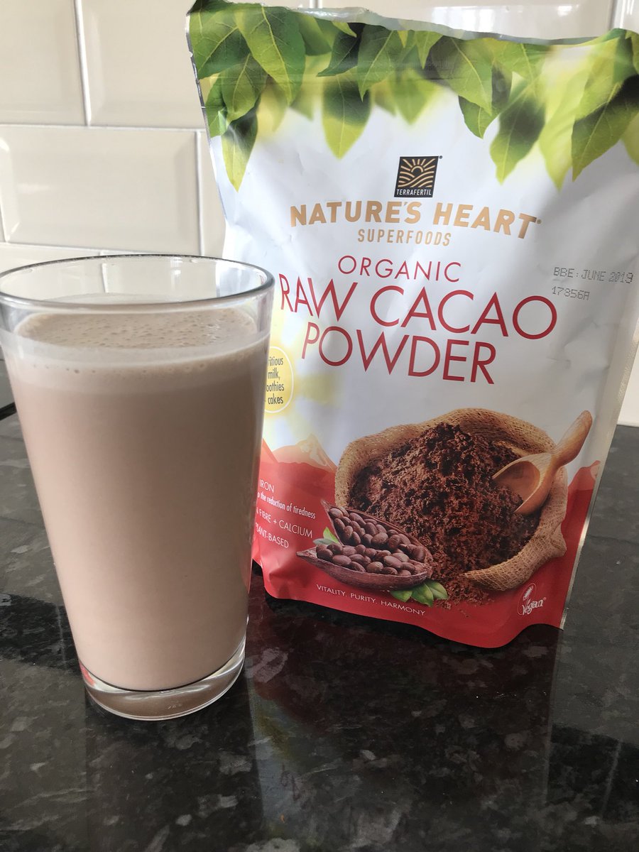 jomarise's tweet photo. Thank you to @EarthBuds for the fab cacao powder, just made an ice cold chocolate milkshake - it was delicious :) https://t.co/CvYyhPLHI9
