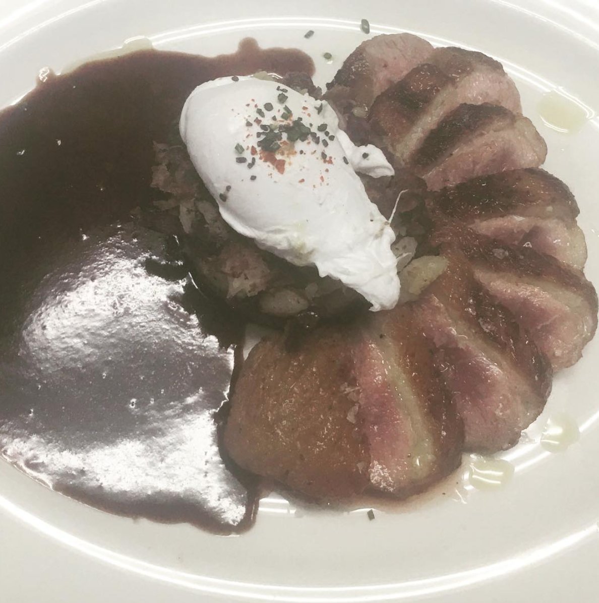 WeDidItBoston's tweet photo. Duck three ways w. A duck Demi glaze! #foodporn #delicious #duckthreeways #duck https://t.co/X75hQlBtAd