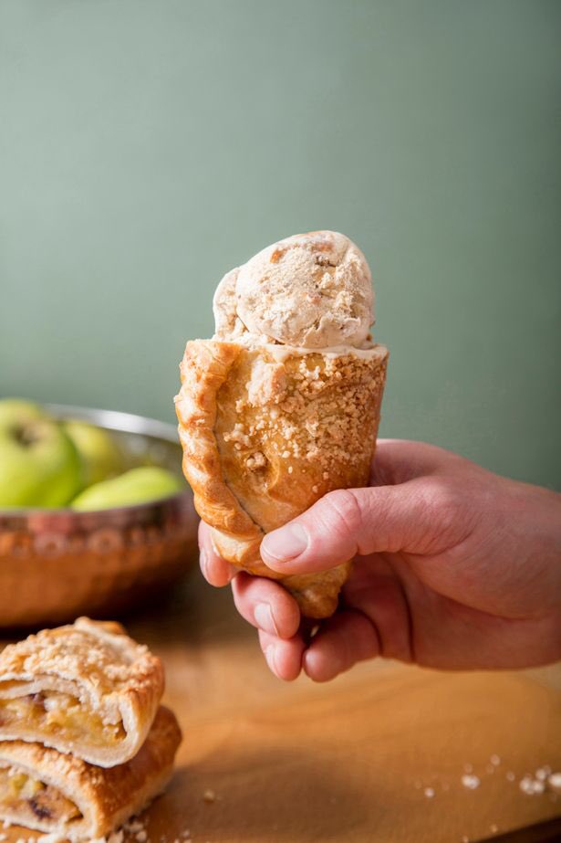 Introducing the Cone-ish Pasty with <a href="/KellysCornwall/">Kelly's Ice Cream</a> &amp; <a href="/CrantockPasties/">Crantock Pasties</a> #developmentchef #cornishcollab #pasty #cornwall #icecream available to order soon...