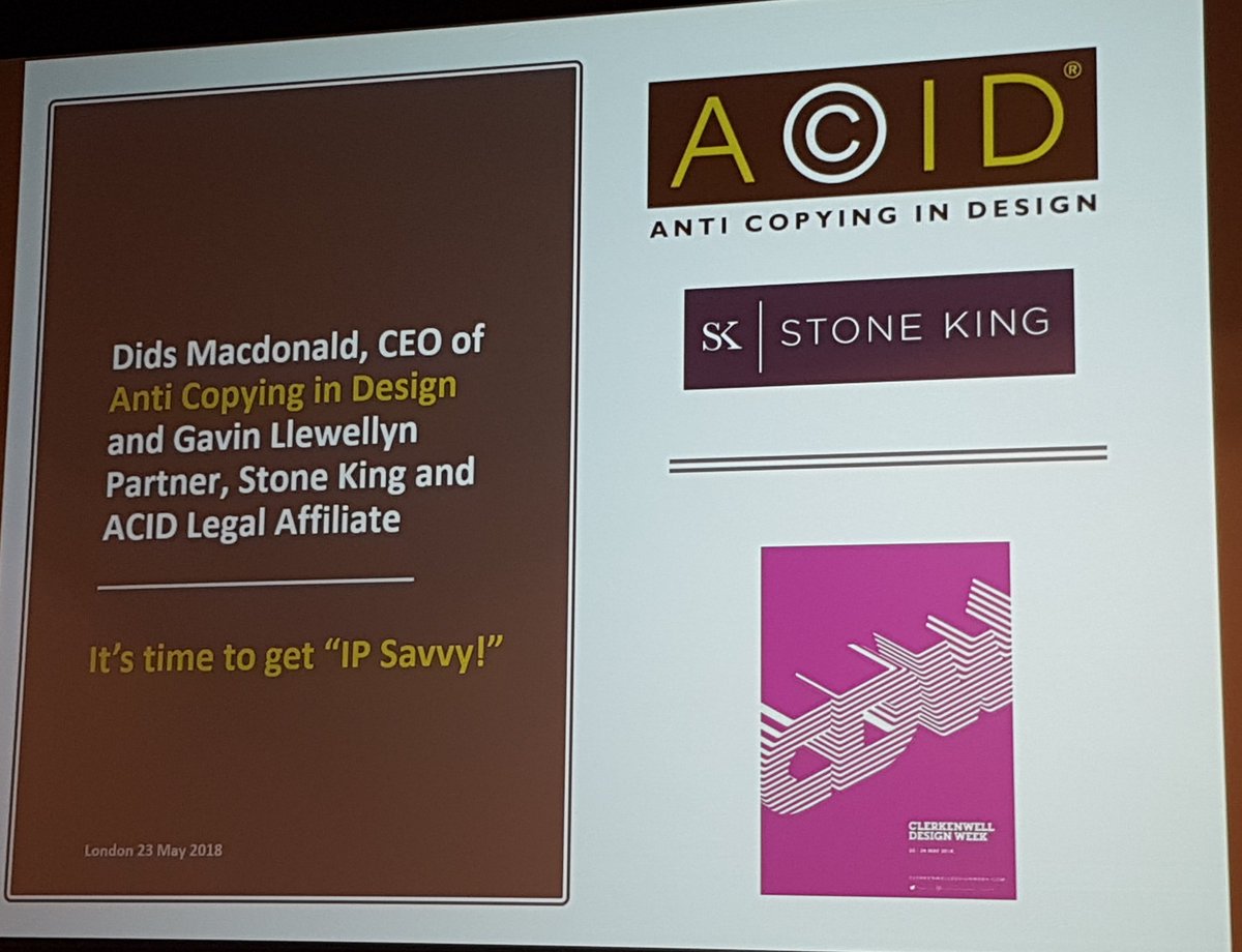 DidsMacdonald's tweet photo. Just about to start dispelling the myths about #IP #cdw with @TheDesignLawyer with @acid_tweets THE voice against #IP theft https://t.co/r3KyWF2i7K