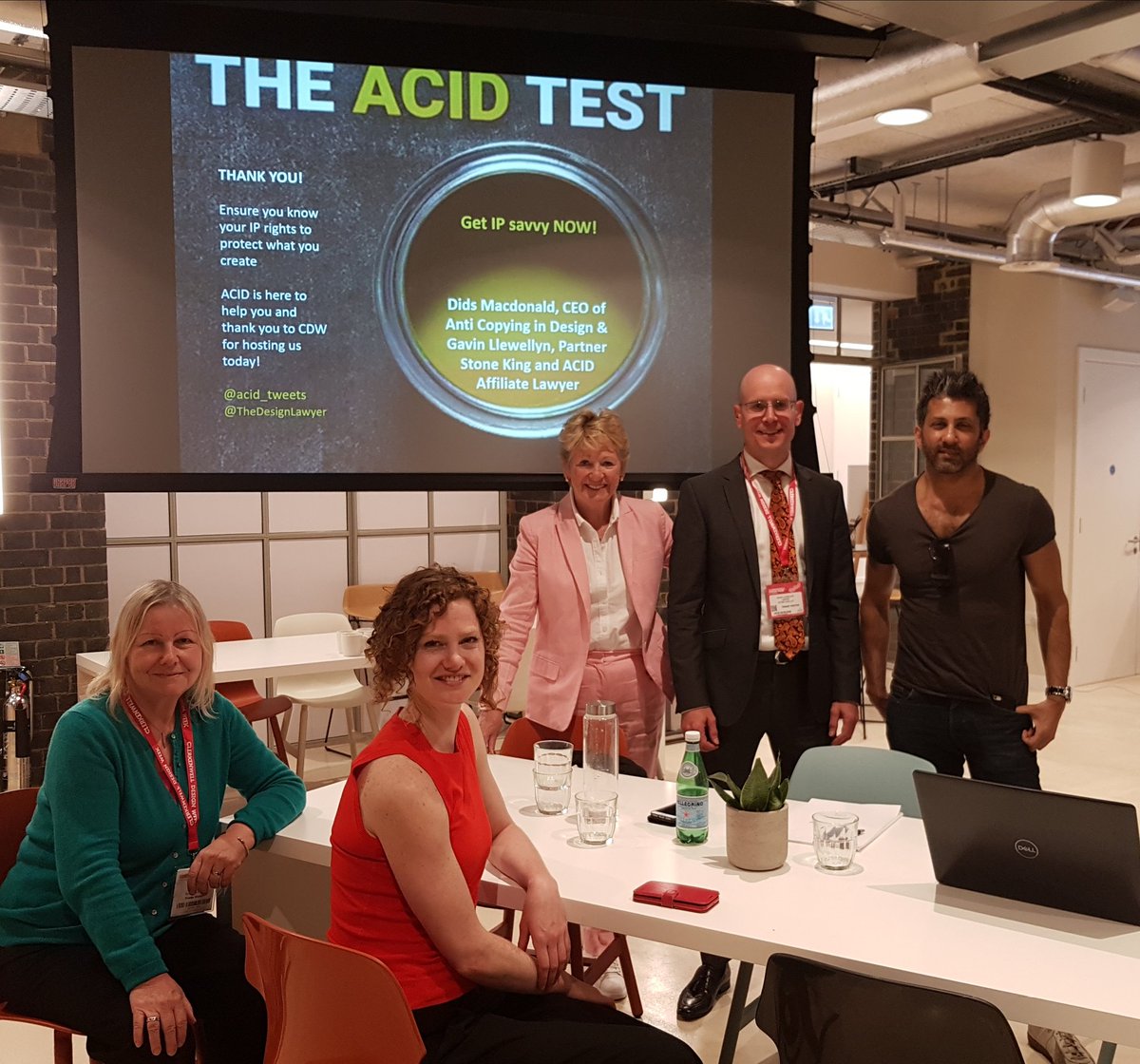 DidsMacdonald's tweet photo. A few of our creative entrepreneurs at today's IP surgery @CDW2018 with @TheDesignLawyer some fascinating questions on protecting #IP if you missed it the @acid_tweets stand is opposite entrance to Projects https://t.co/qkbNU9XmjT