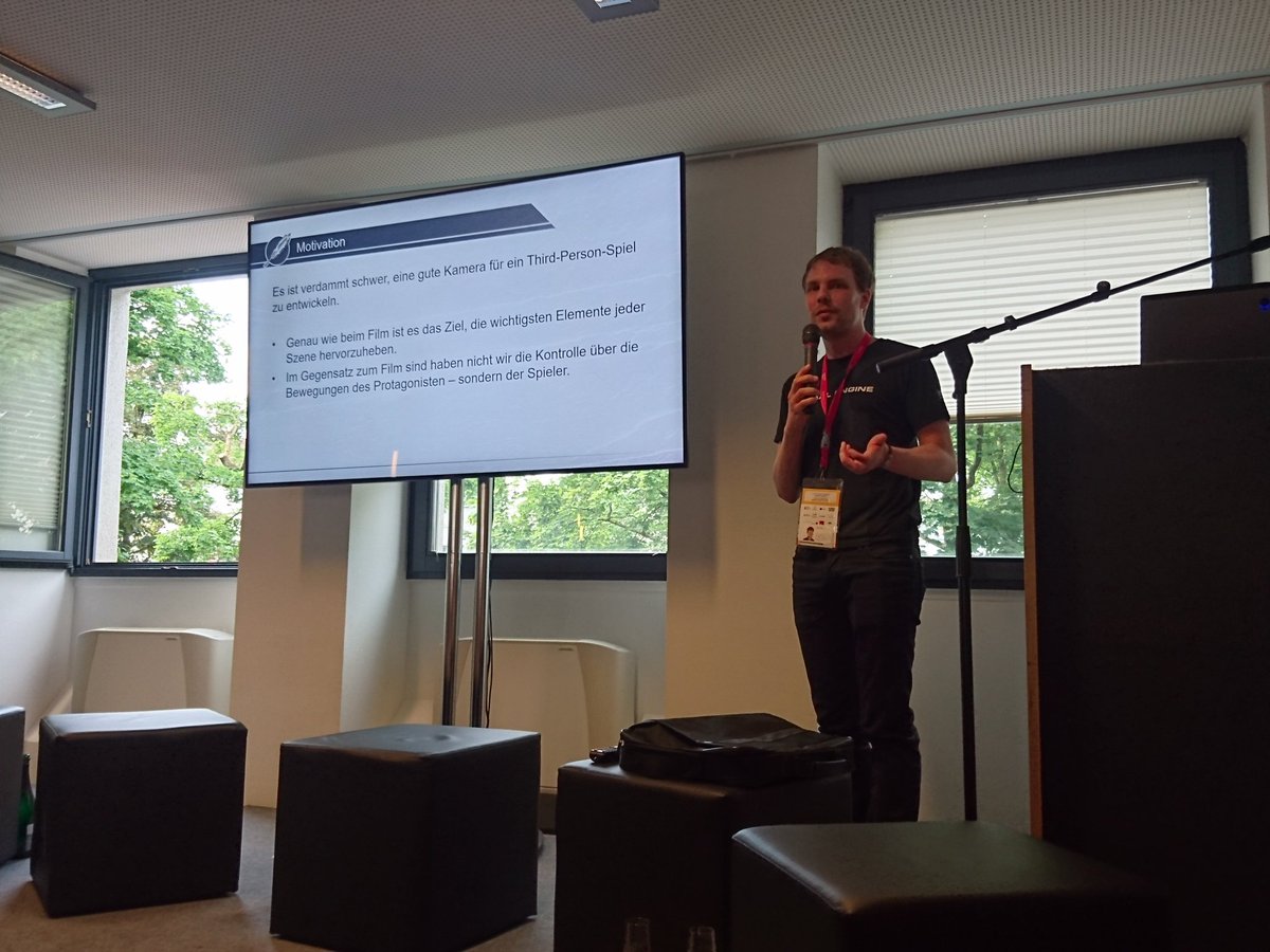 JustinZwack's tweet photo. @npruehs from @daedalic sharing some insight into their 3rd person camera system made with @UnrealEngine.
Sad that this project got cancelled but great that they are sharing their knowledge!
#GDD18 #DevDays18 #HessenGamesWeek https://t.co/62T1Fv1bfC