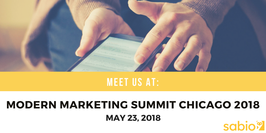 SabioInc's tweet photo. Hello #Chicago! Attending #MMS18? Let's connect! @ModernMSummit #digital #consumeractivation https://t.co/3NIF7IVQAA
