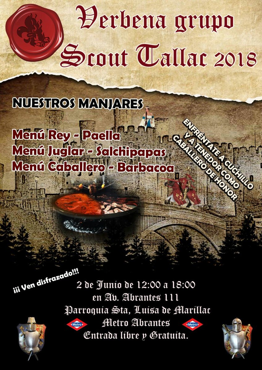 ScoutTallac's tweet photo. Ya tenemos aquí la verbena chicos!!!!! Estamos deseando veros a todos allí y ver vuestros disfraces!!!

Estáis todos invitados!!! https://t.co/bAClwZSUq9