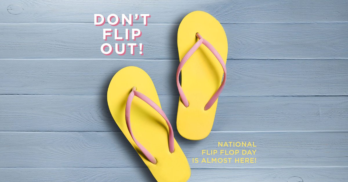 TSmoothieCafe's tweet image. National Flip Flop Day is only 22 days away! #NationalFlipFlopDay #NFFD #FreeSmoothies