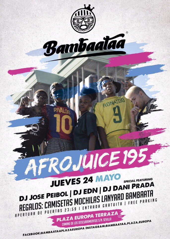 💦 @Afrojuice195 
🎡 Bambaataa Plaza Europa, Sevilla 
🤩 Este Jueves !! 

#afrojuice #afrojuice195 #losfamosos #fodisi #afrotrap #sevilla #polarnightsagency