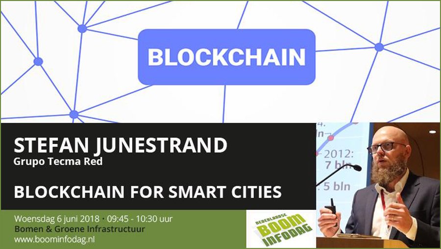 sjunestrand's tweet photo. Looking forward to speak about "Blockchain for SmartCities and Urban Green Infrastructure" at the @Boominfodag Netherlands 6 June. I will argue #Blockchain and #SmartCities offers technological solutions to make our cities #Sustainable #Green #Healthy https://t.co/AELSrsbjVI https://t.co/eb7ZcdmQtf