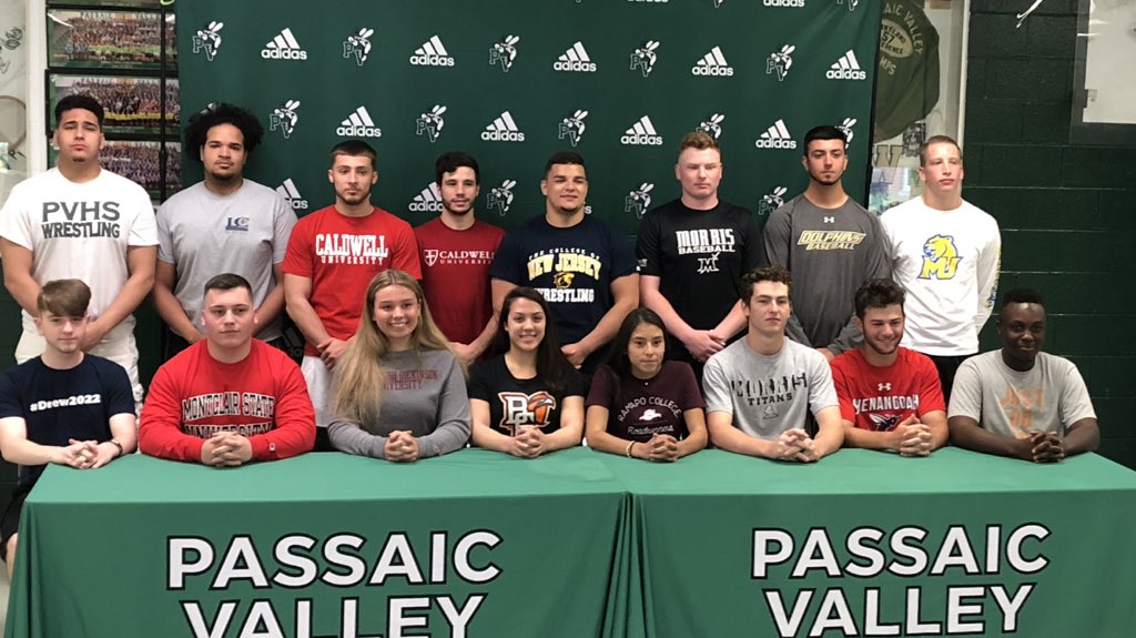 Passaic Valley student athlete signing day. 16 Hornets are college bound student athletes! PVHS is proud of all of you and your tremendous efforts!