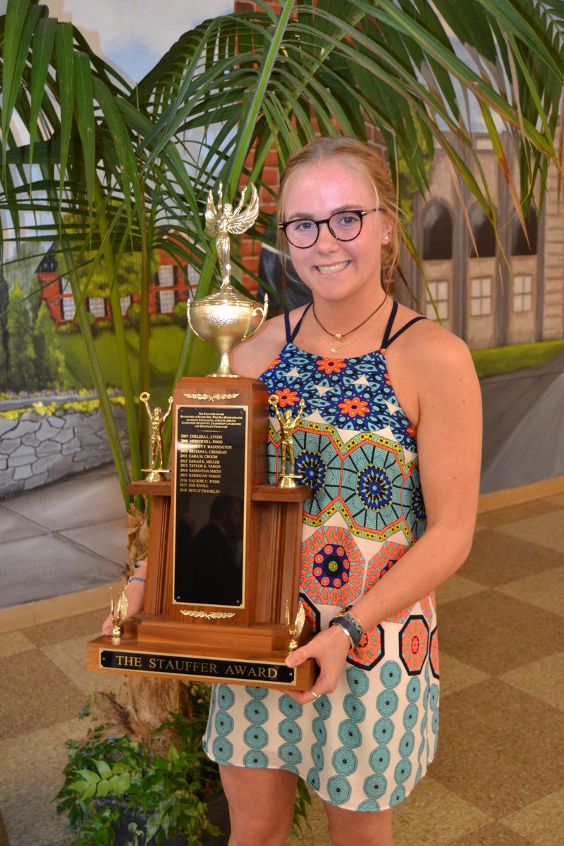 gobluestreaks's tweet photo. Our two most prestigious awards at SHS, the Stauffer Award, and Malinovsky Award were deservedly awarded to Molly Franklin and JaVez Alexander. Congratulations to them and all the seniors (and parents) who won last night! #BlueStreakPride ⚡ https://t.co/VDUNurKBuB