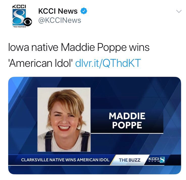 IowaChill's tweet photo. Iowa in 2018

#1 best state
#1 in corn production
#1 in pork production
#1 in American idol https://t.co/8cTQvMPUSM