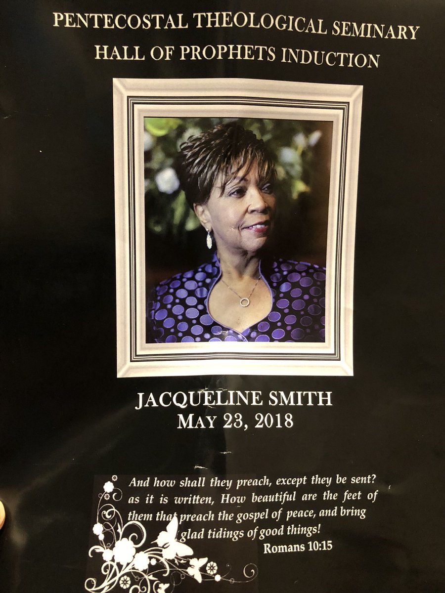 DrMarkLWilliams's tweet photo. Congratulations to Reverend Jacqueline Smith upon her induction into @PentecostalTS Hall of Prophets. @WilliamsSandraK &amp; I are so thrilled and grateful for you https://t.co/j1VapB6GBf