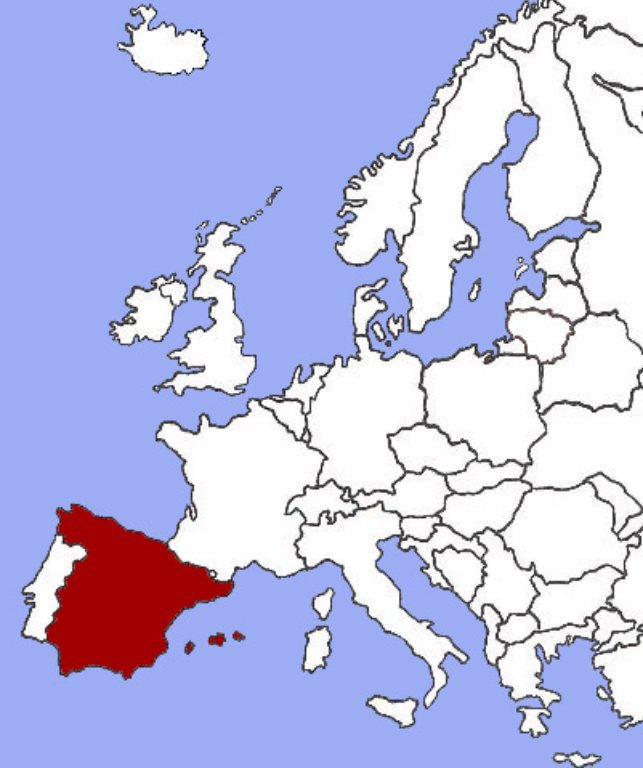 Candeliano's tweet photo. En rojo, estados de la Unión Europea donde hay raperos que huyen al exilio para no ser encarcelados. #Valtonyc https://t.co/p6hZEVlFSQ