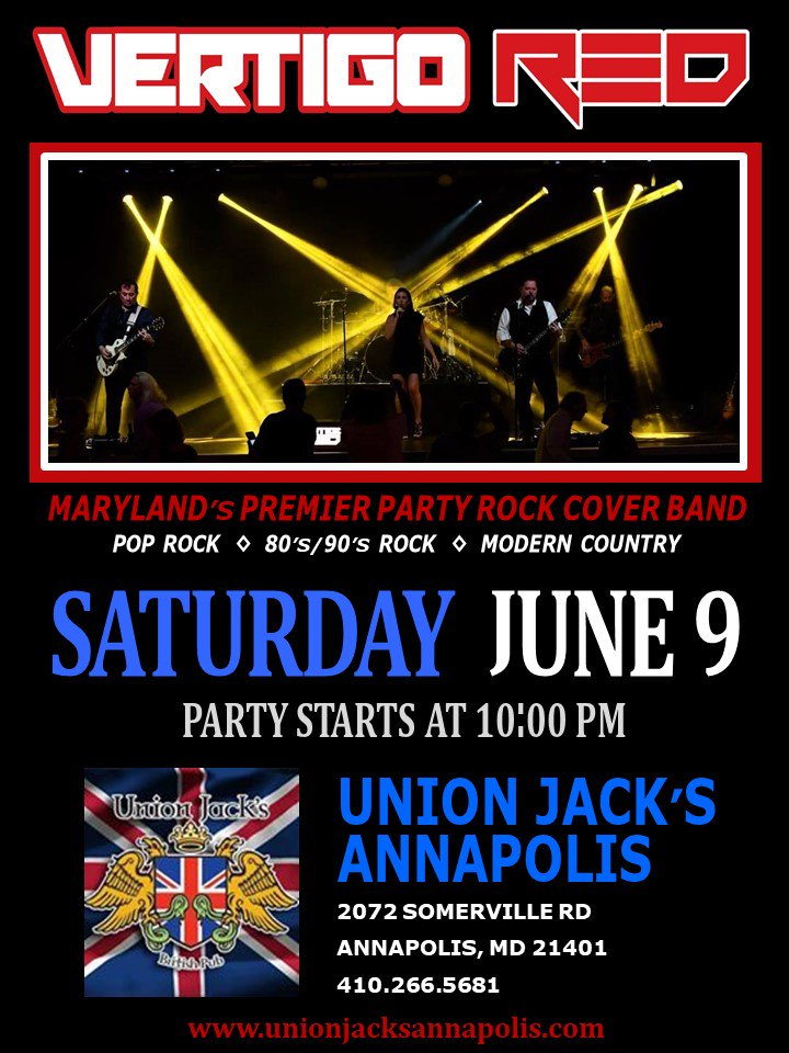 Saturday, June 9th <a href="/UJsAnnapolis/">UJ's Annapolis</a>
Showtime: 10pm.
