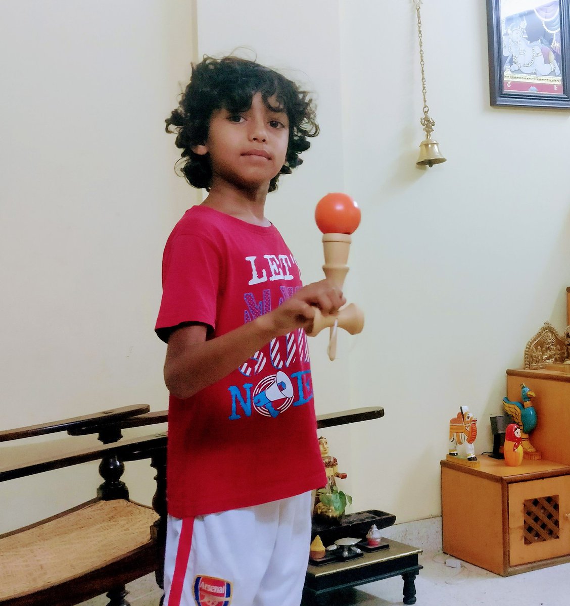smalathi's tweet photo. At the #Agile session at #MTMISA we discover the #kendama. While we struggled to get the ball onto the cups, my 9 year old gets it in a jiffy! 😀 @sandgoel38 @ruchi_mohan @voiceofvasanth @Jesikadalal @Anjali2806 @rashi2112 @bharatisudhir @knagarjun https://t.co/SfN4mewUfk