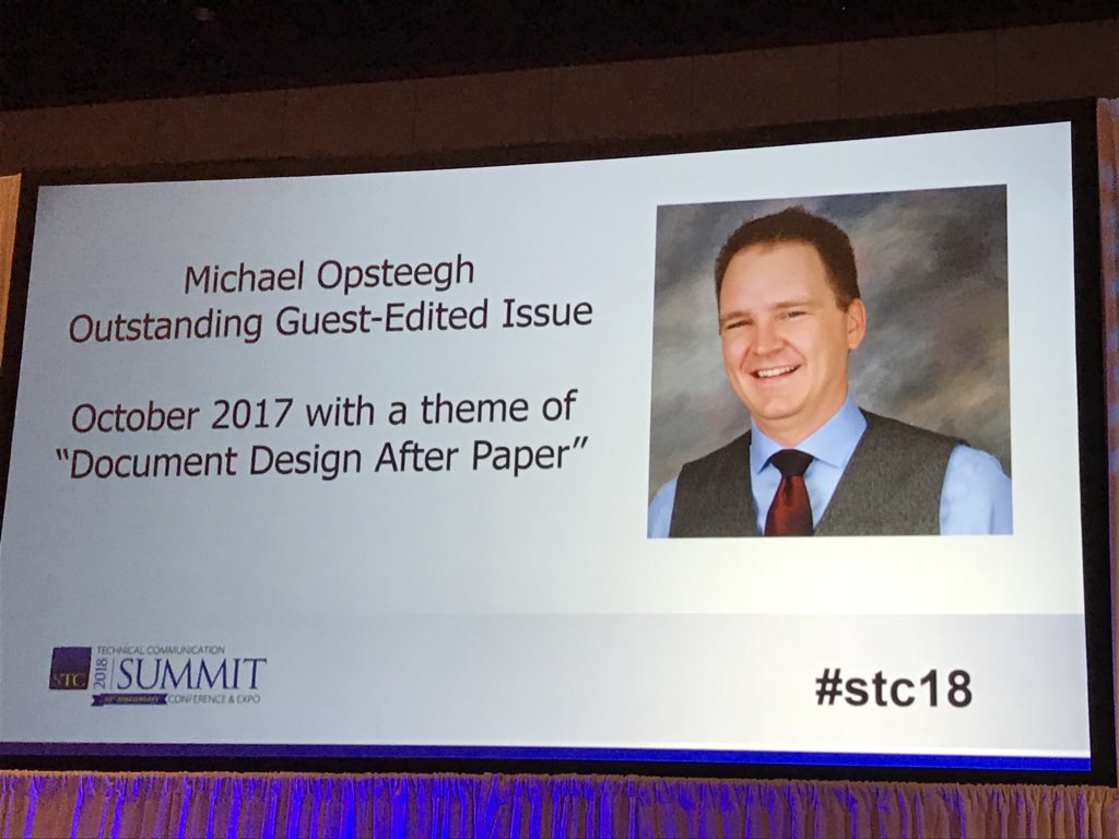 Congratulations, @StubbornlyWrite on receiving the Ourstanding Guest-Edited Issue of Intercom award for 2017. 👏 #stc18