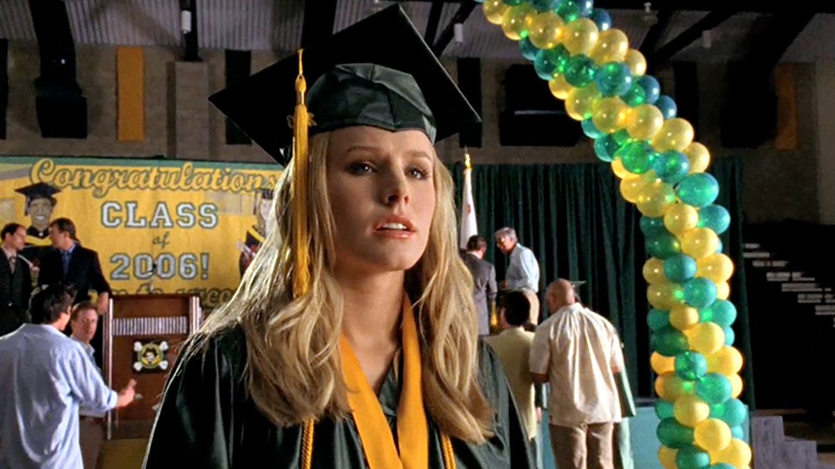 gopiratespod's tweet photo. "How come Donna Martin got to do this with her class?" - #VeronicaMars contemplates the end of HS, S2 https://t.co/XkAm9wAcuE https://t.co/Py11DQUF0M