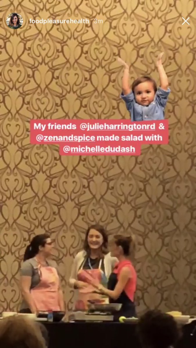 ChefJulie_RD's tweet photo. Thanks for capturing this moment @bhatdixy! Had fun cooking with @zenandspice on stage at @michelledudash culinary boot camp session at @TodaysDietitian #TDinAustin https://t.co/gEhrvNYxga